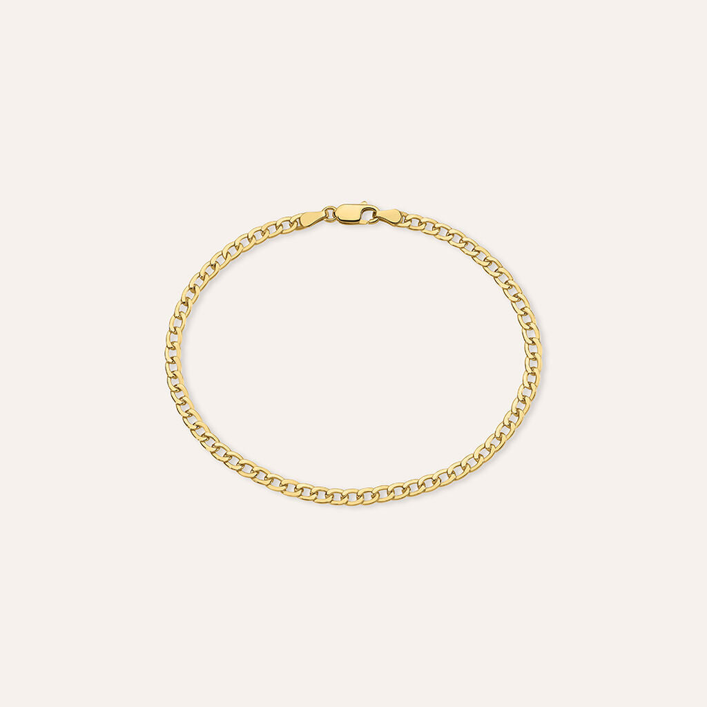 Bracciale Uomo Stroili L'homme Or Oro Giallo 9 Kt Maglia Grumetta