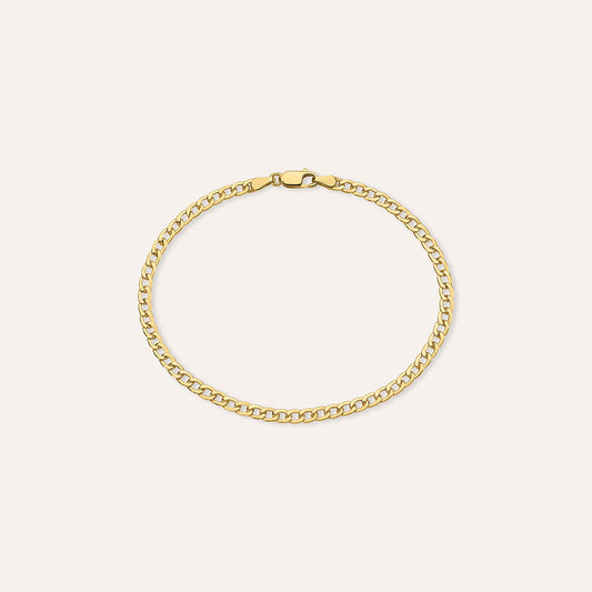 Bracciale Uomo Stroili L'homme Or Oro Giallo 9 Kt Maglia Grumetta