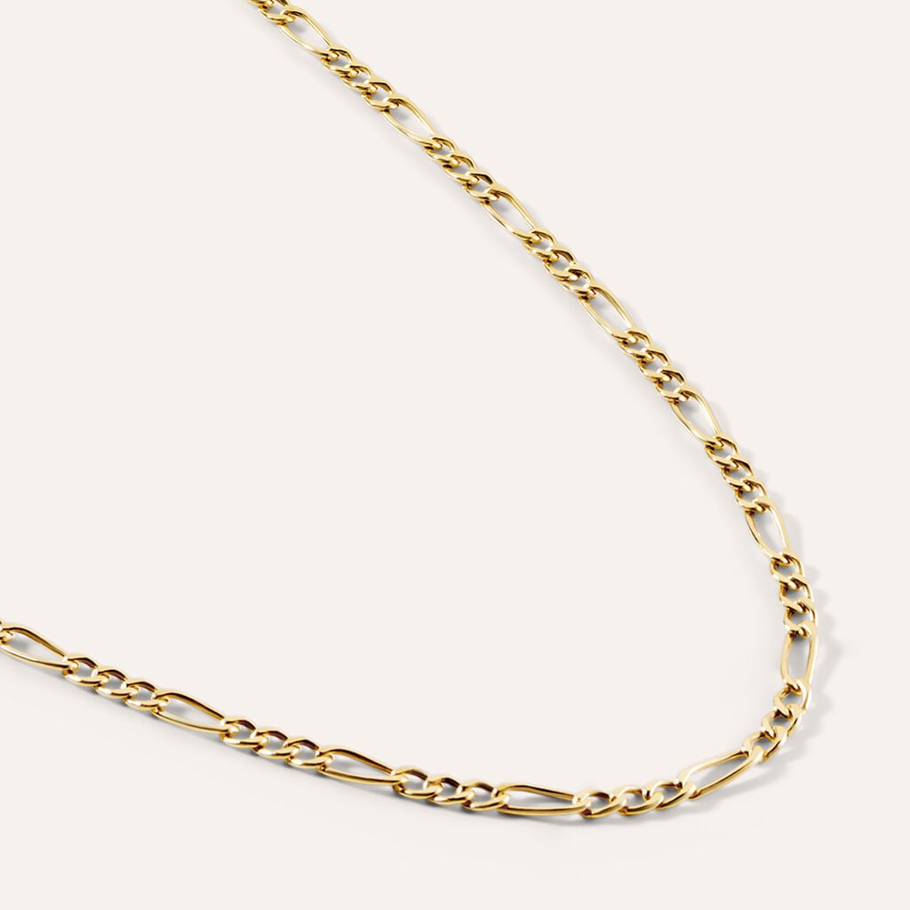 Collana Uomo Stroili L' Homme Or  Oro Giallo 9 Kt Maglia Alternata 1/3