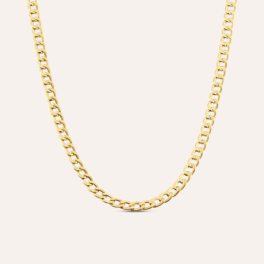 Collana Uomo Stroili L'Homme Or Oro Giallo 9 Kt Maglia Groumette