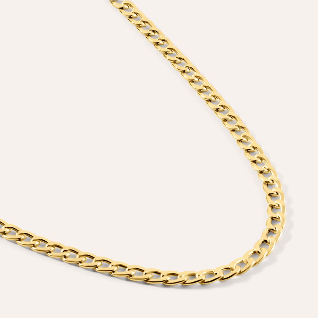 Collana Uomo Stroili L'Homme Or Oro Giallo 9 Kt Maglia Groumette