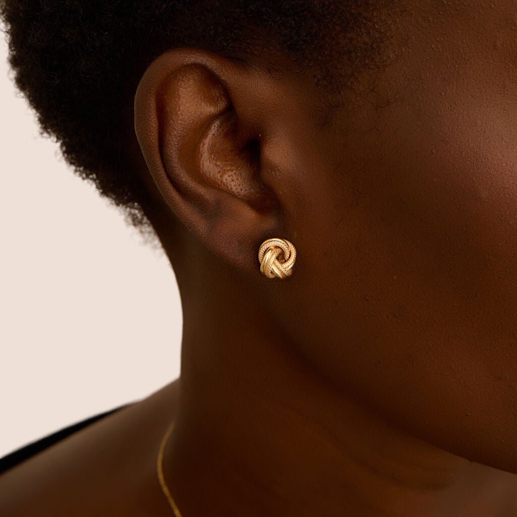 Orecchini Stroili Isabelle Lobo Oro Giallo 9 Kt Nodo