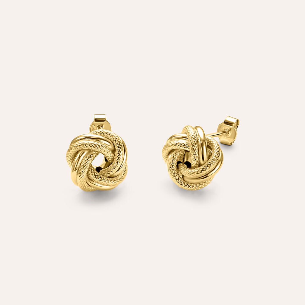 Orecchini Stroili Isabelle Lobo Oro Giallo 9 Kt Nodo