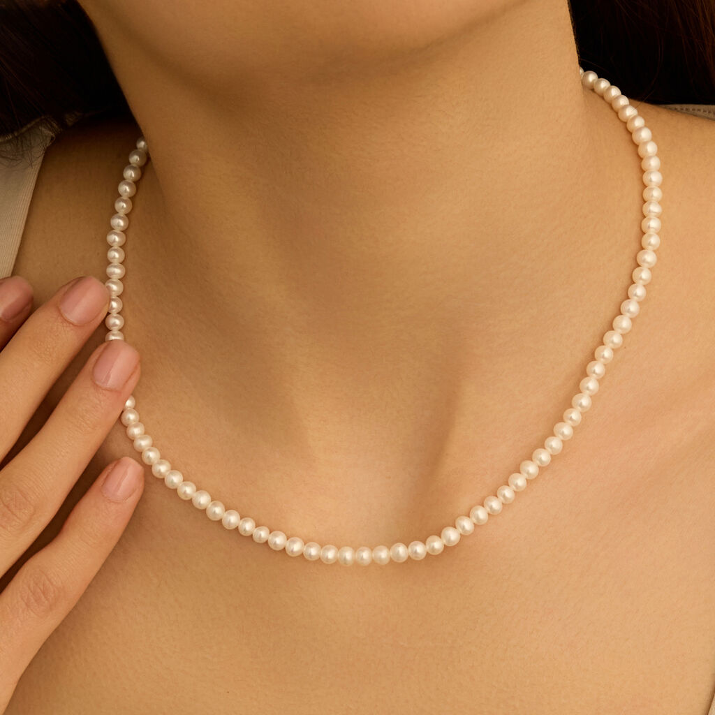 Collana Stroili Gabrielle Oro Bianco 9 Kt