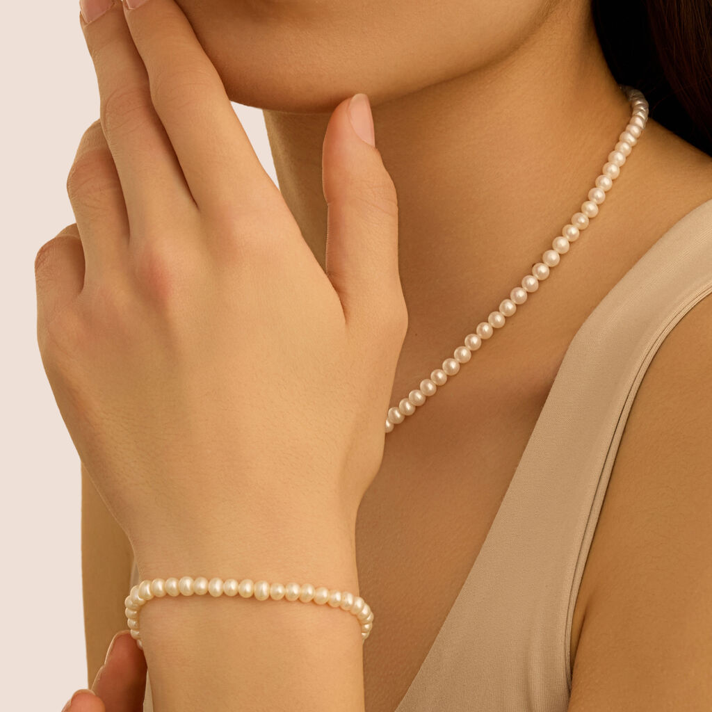 Collana Stroili Gabrielle Oro Bianco 9 Kt