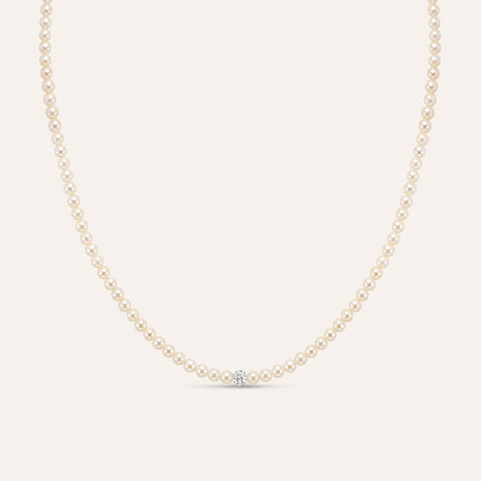 Collana Stroili Gabrielle Filo Di Perle Sferetta Centrale Cristalli