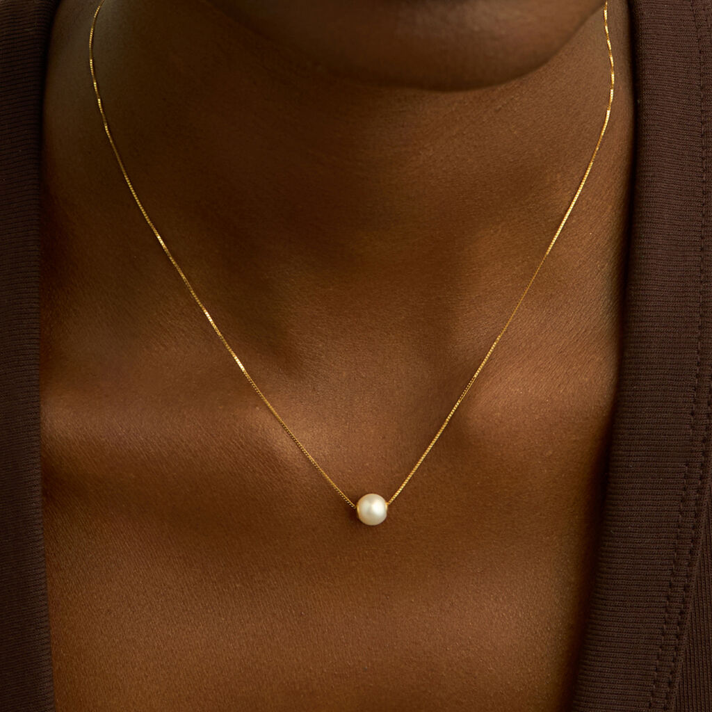Collana Stroili Gabrielle Oro 9 Kt Perla Passante