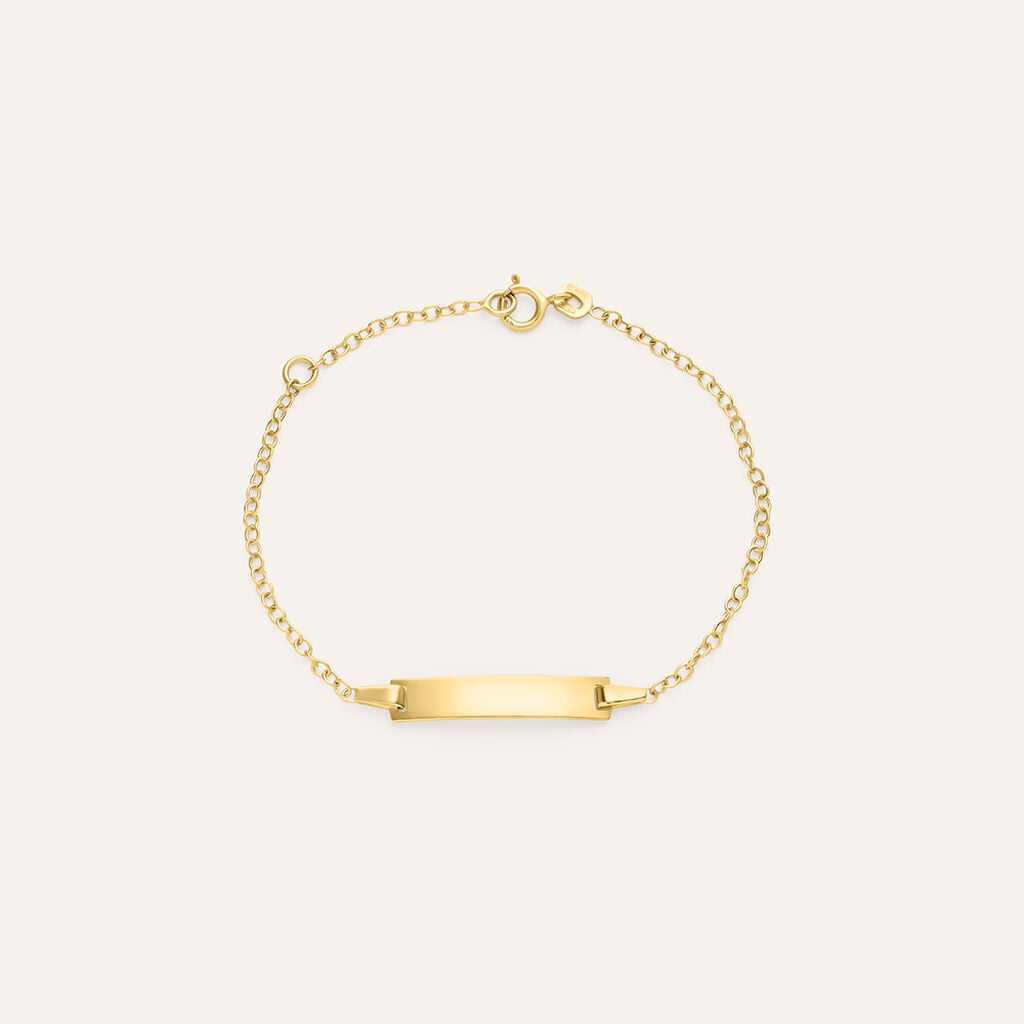 Bracciale Stroili Holy Centrale Targhetta Oro Giallo 9 Kt
