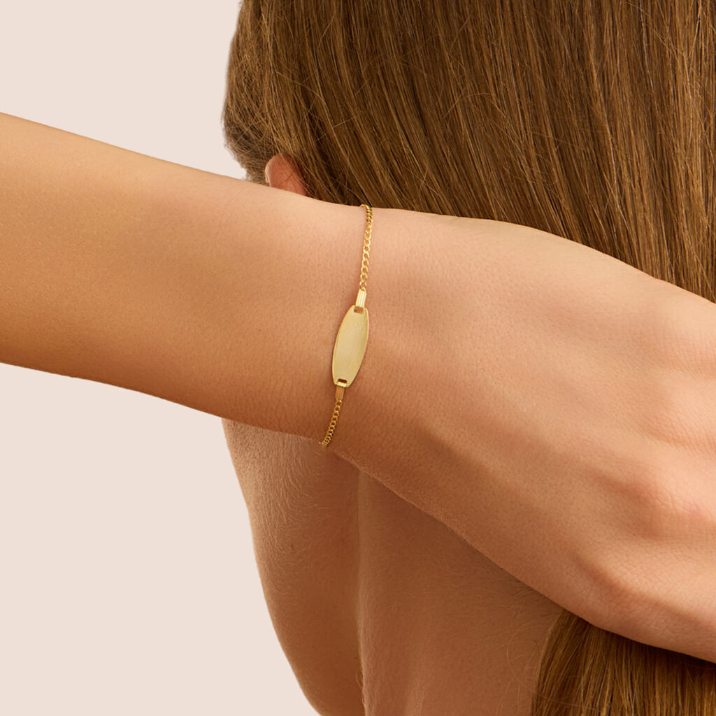 Bracciale Bimbi Stroili Holy Targhetta Coccinella Smalto Rosso Oro Giallo 9 Kt