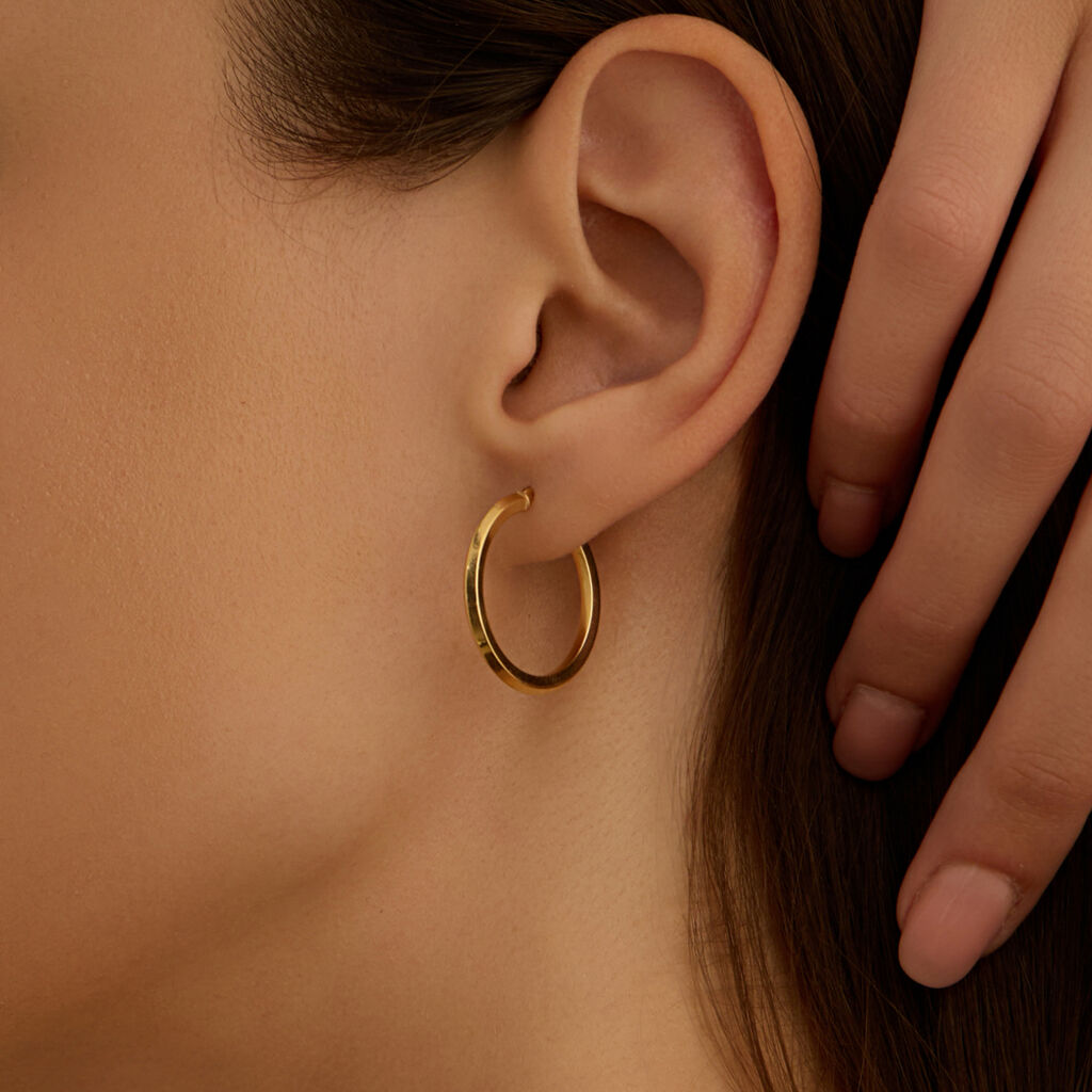 Orecchini a Cerchio Stroili Toujours Oro Giallo 9 Kt