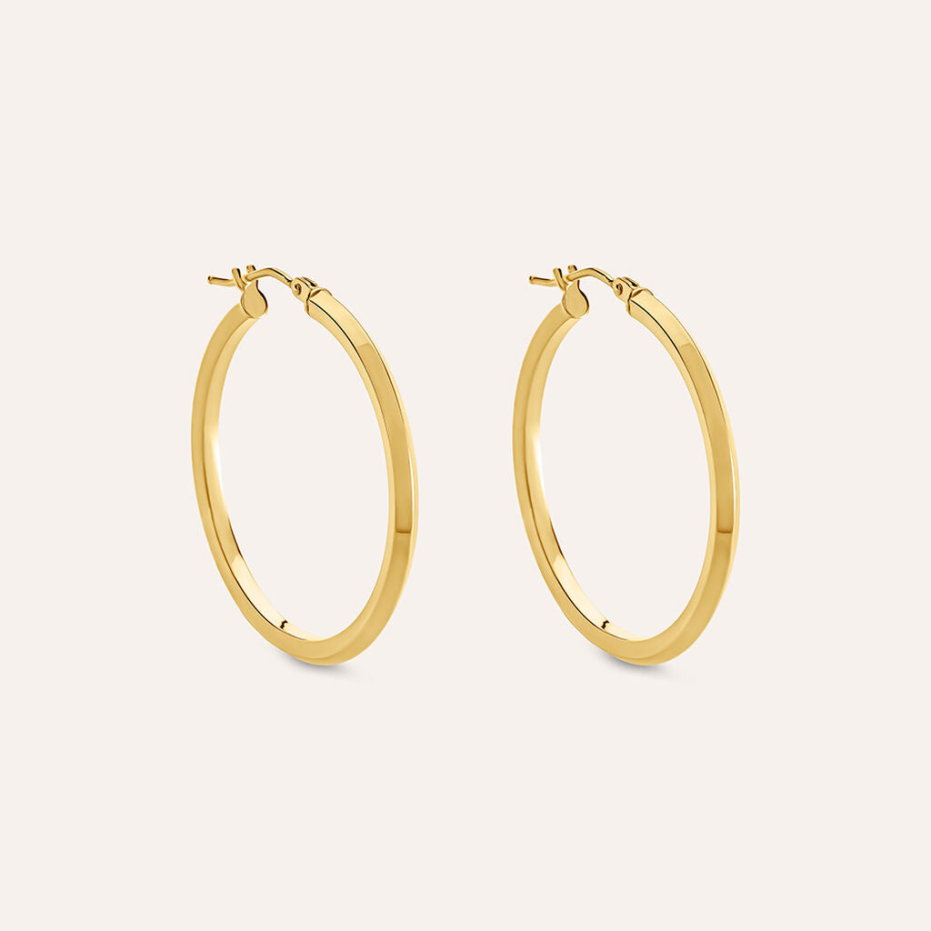 Orecchini Stroili Toujours A Cerchio Oro Giallo 9 Kt