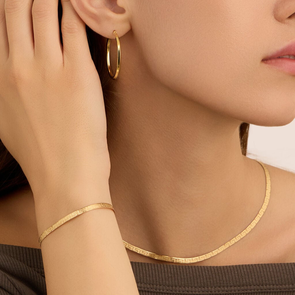 Orecchini Stroili Toujours A Cerchio Oro Giallo 9 Kt
