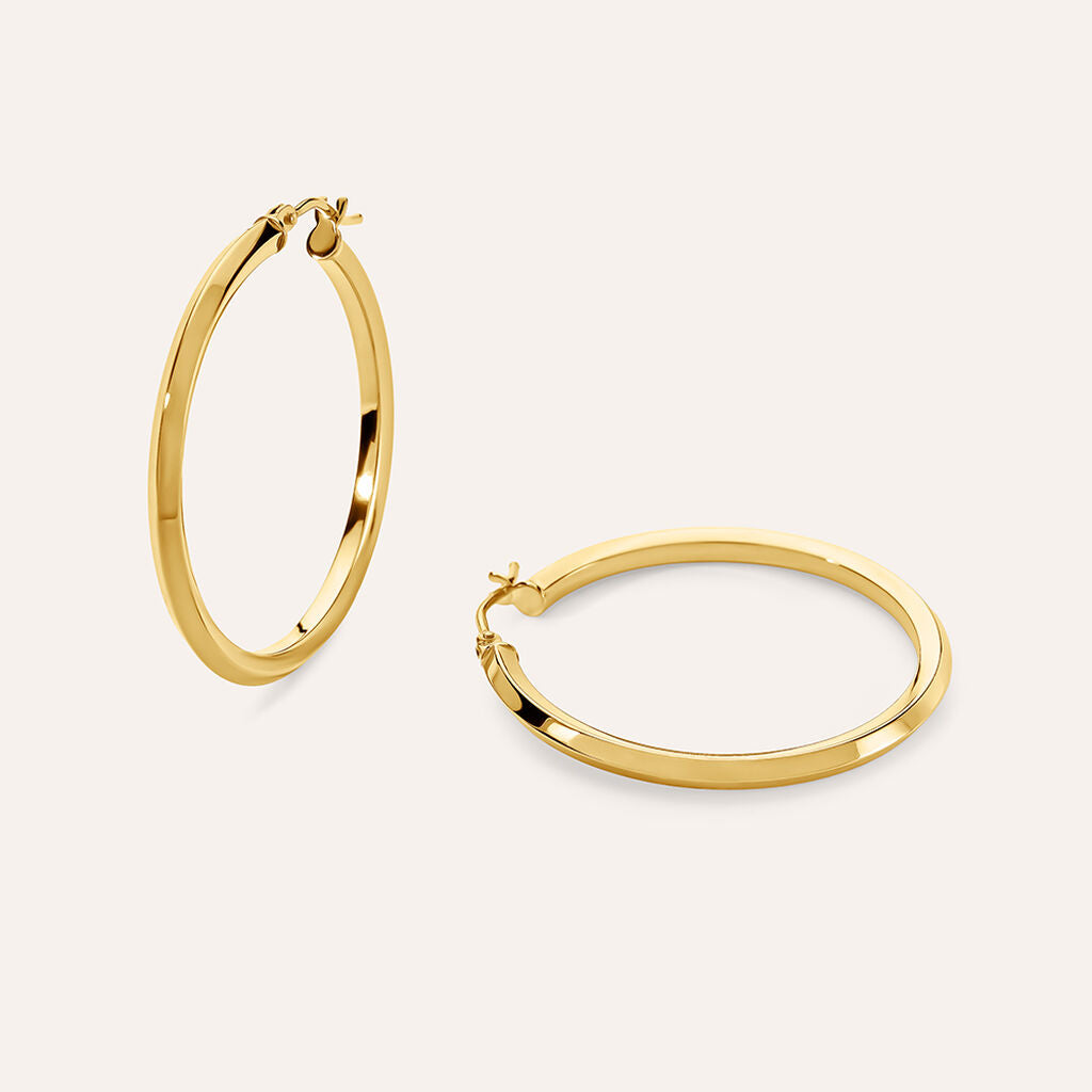 Orecchini Stroili Toujours A Cerchio Oro Giallo 9 Kt