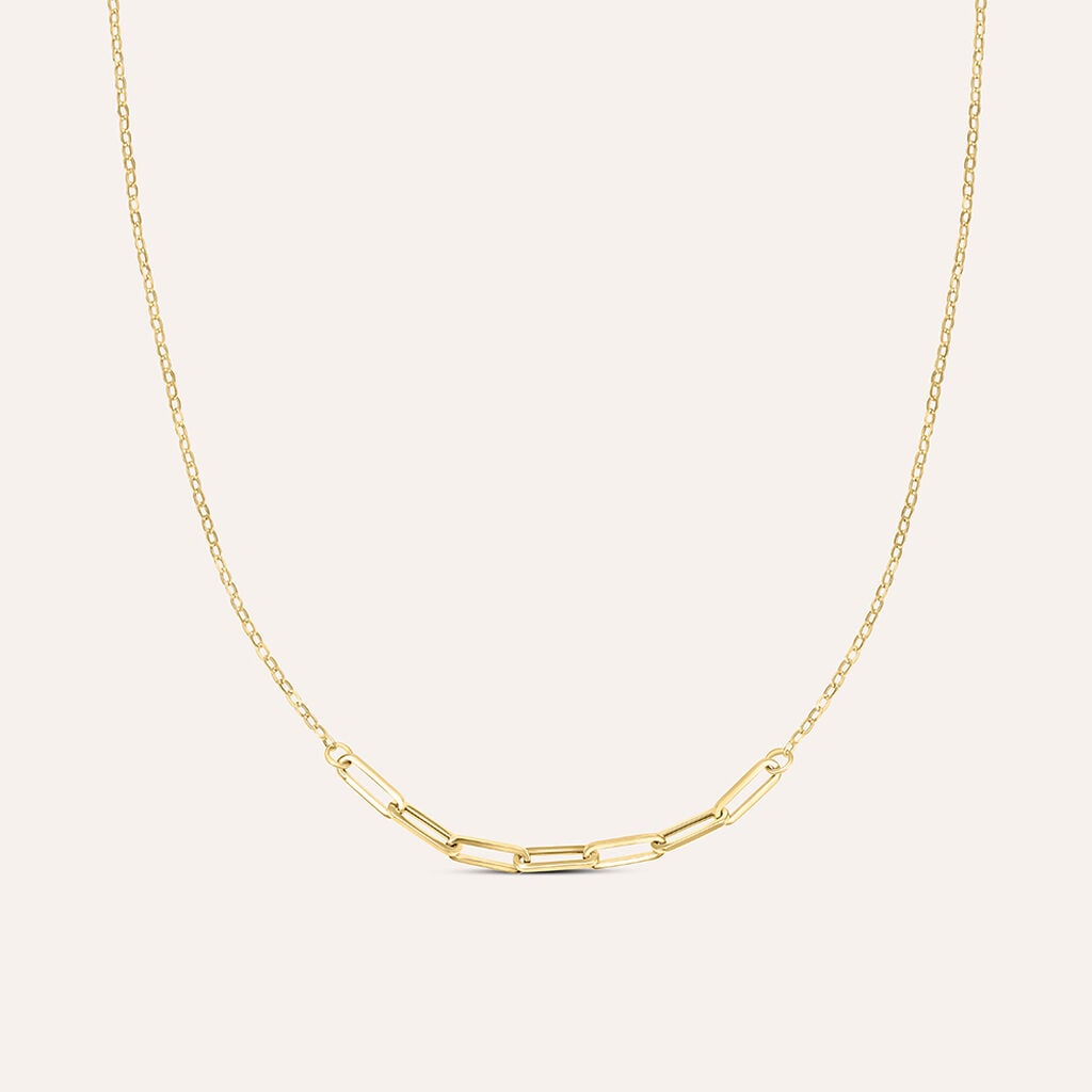 Collana Stroili Beverly Oro Giallo 9 Kt Maglia Forzatina Allungata