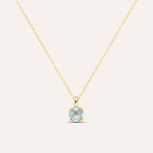 Collana Stroili Amèlie Oro Giallo 9 Kt Pendente Topazio Azzurro
