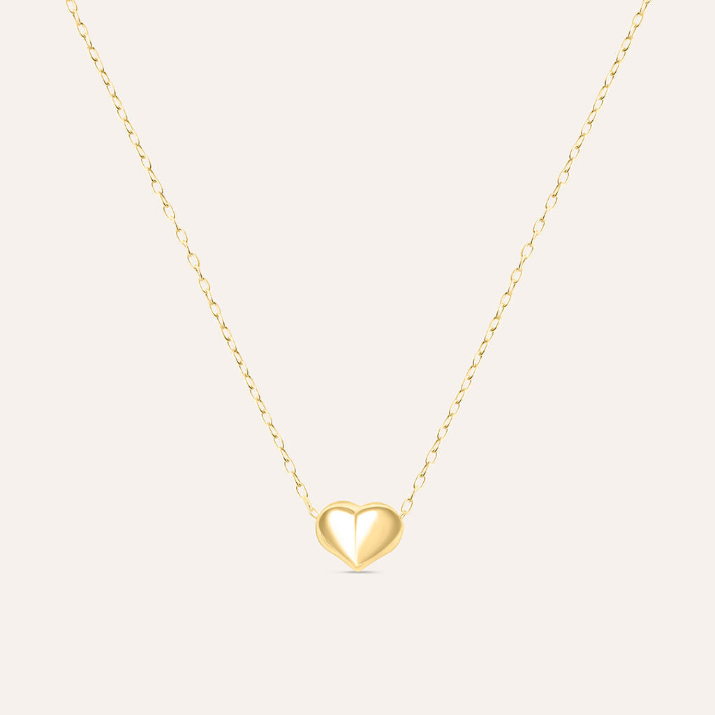 Collana Stroili Girocollo Con Charm Cuore Oro Giallo 9 Kt