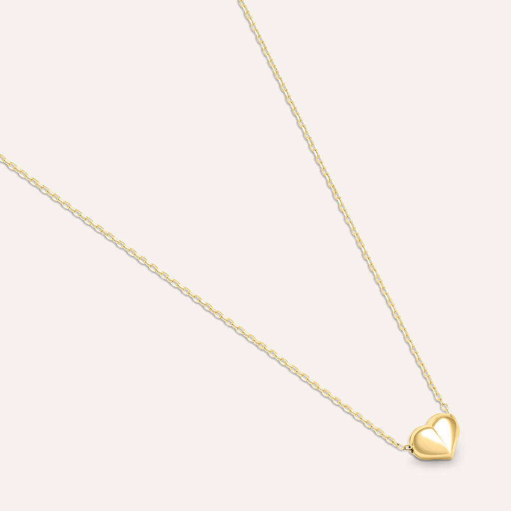 Collana Stroili Girocollo Con Charm Cuore Oro Giallo 9 Kt