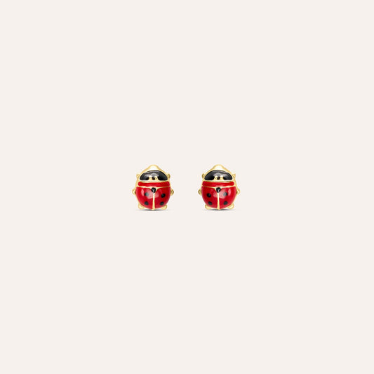 Orecchini Stroili Mon Petit Coccinella Smalto Rosso Oro