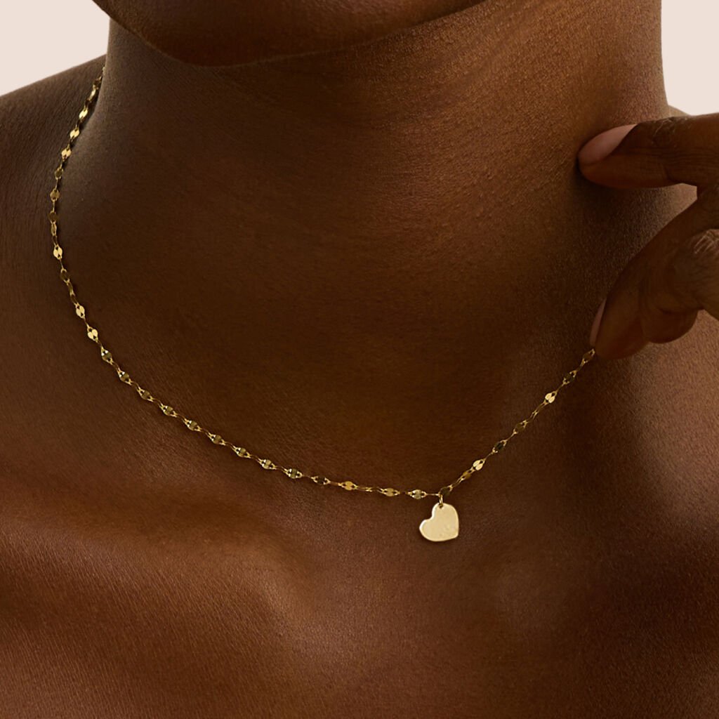 Collana Stroili Beverly Oro Giallo 9 Kt Pendente Cuoricino