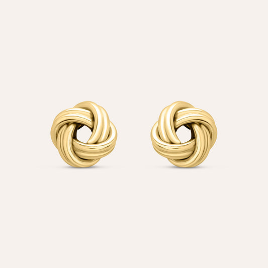 Orecchini a Lobo Stroili Isabelle Nodo Oro 9 Kt