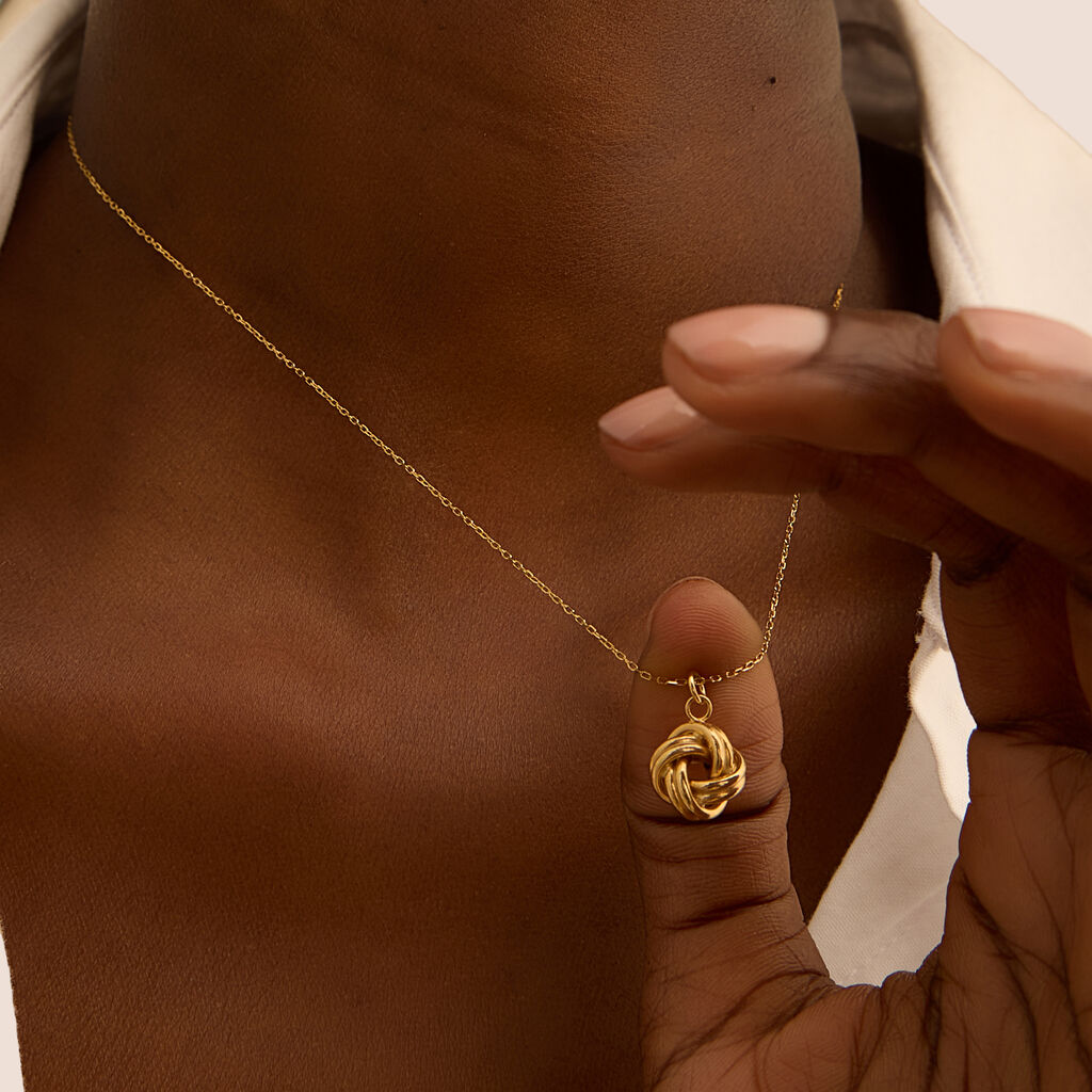 Collana Stroili Node Oro 9 Kt Con Pendente Nodo