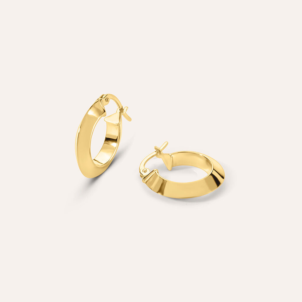 Orecchini a Cerchio Stroili Toujours Piccoli Oro Giallo 9 Kt