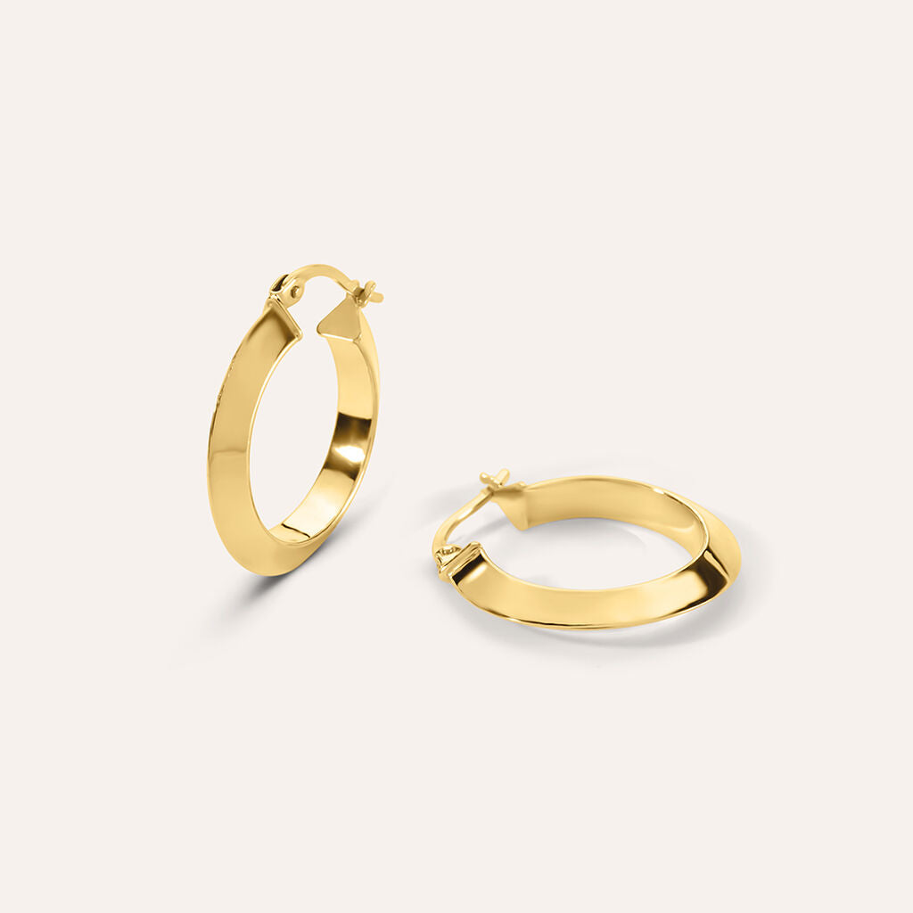Orecchini a Cerchio Stroili Toujours Oro Giallo 9 Kt