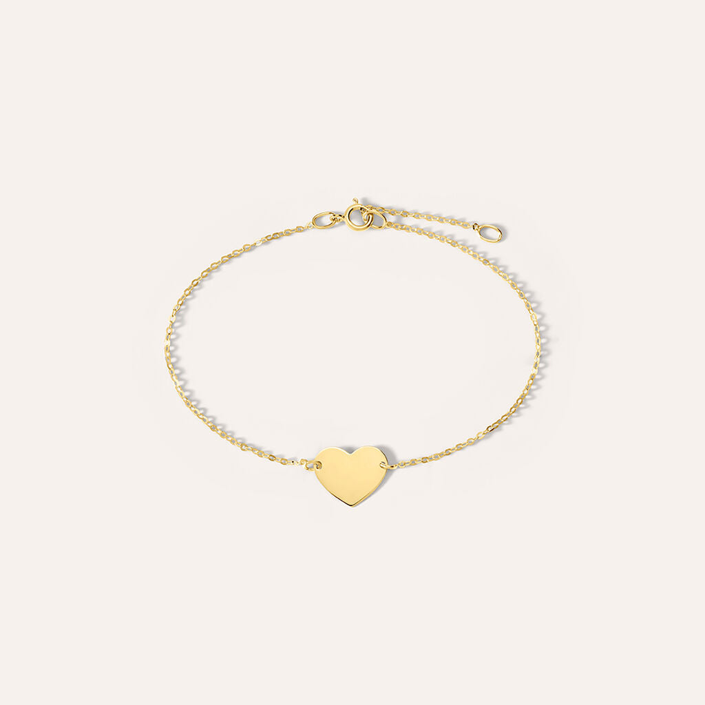 Bracciale Bimba Stroili Mon Petit Oro Giallo 9 Kt Cuore Centrale