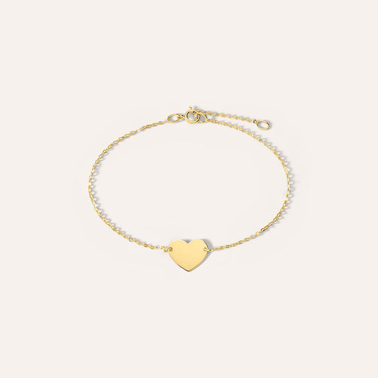 Bracciale Bimba Stroili Mon Petit Oro Giallo 9 Kt Cuore Centrale