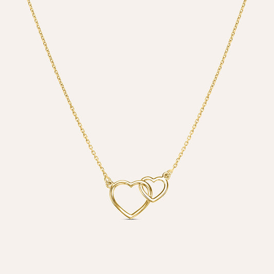 Collana Stroili Beverly Doppio Cuore Oro 9 Kt