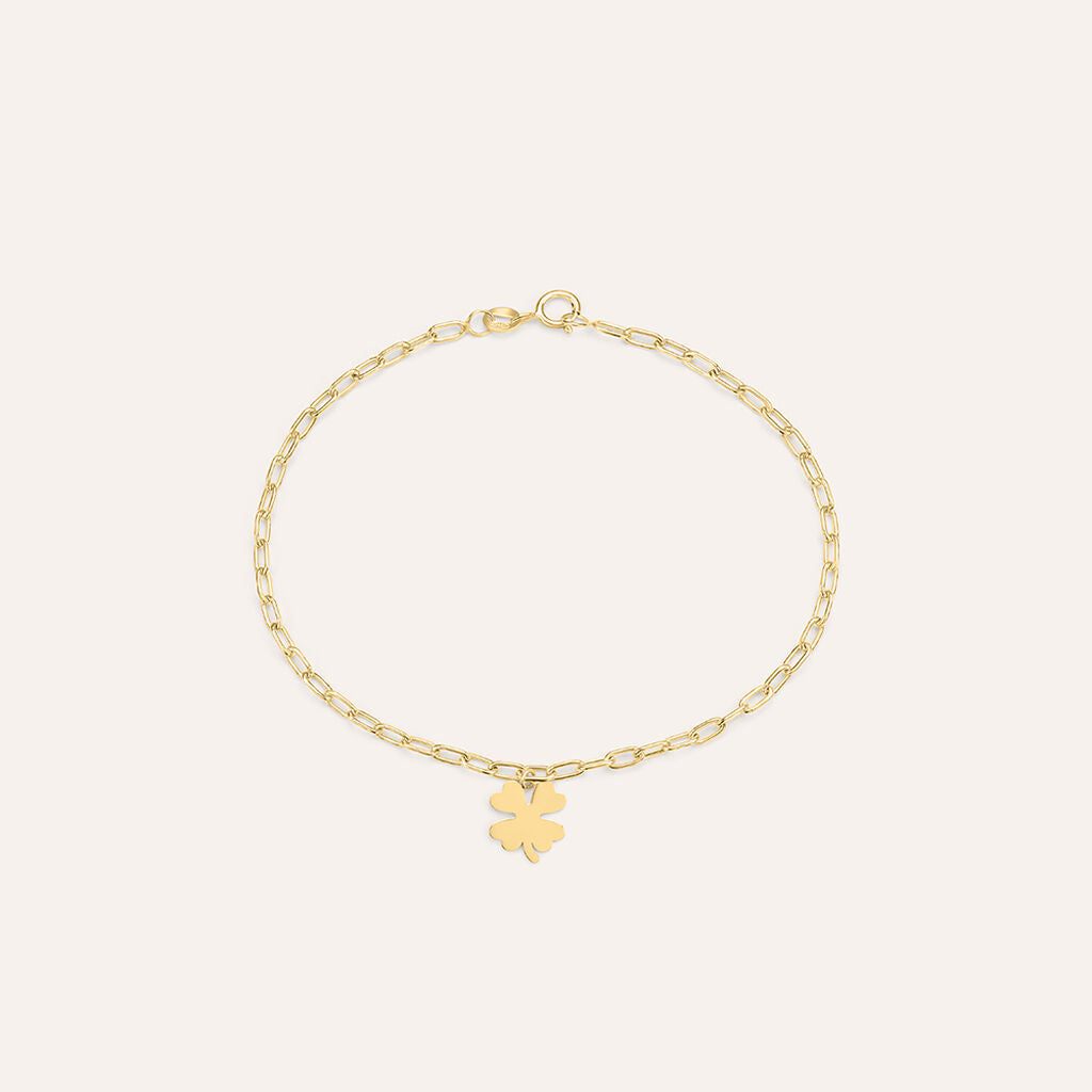 Bracciale Stroili Beverly Oro 9 Kt Charm Quadrifoglio