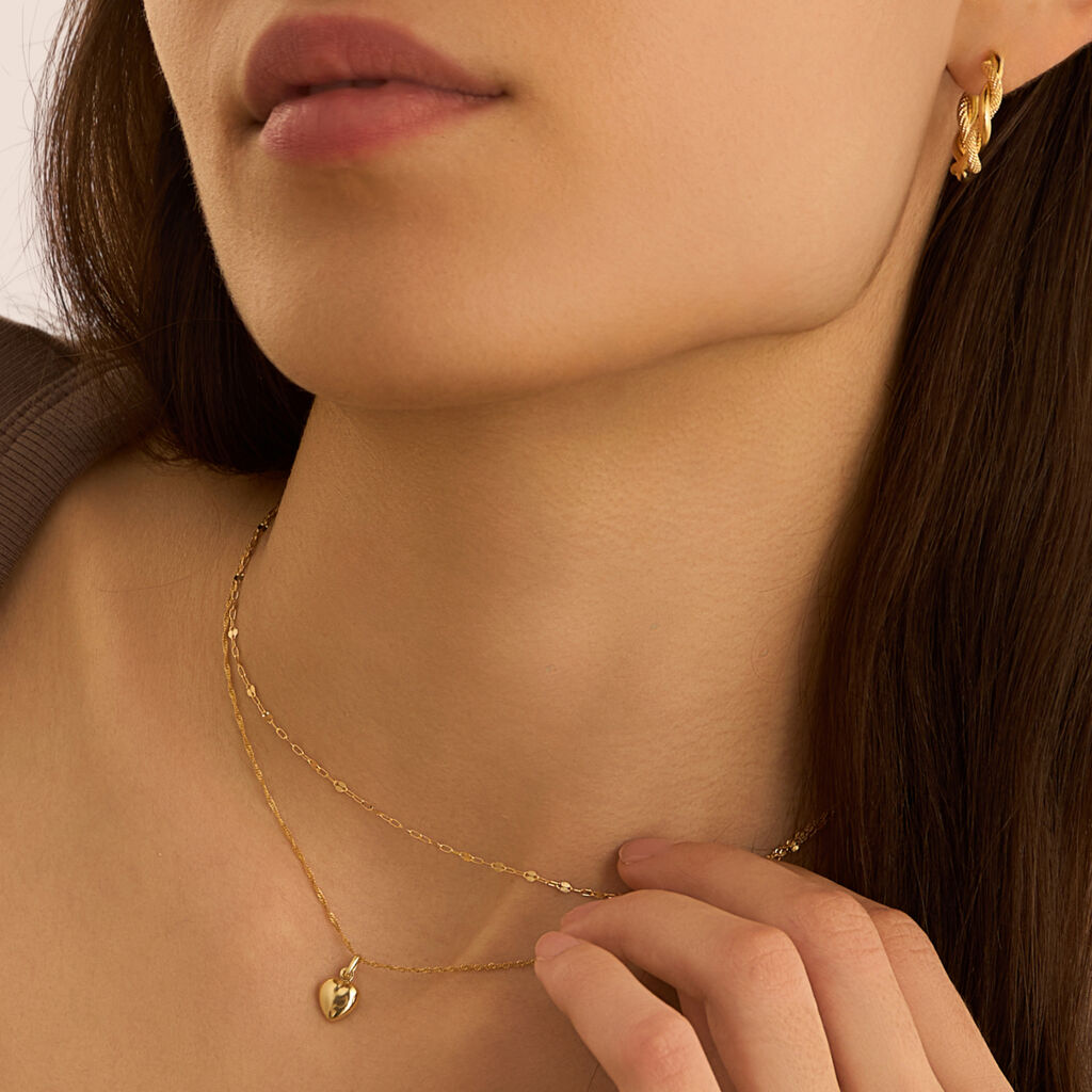 Orecchini Boccole Stroili Isabelle Oro Giallo 9 Kt Intreccio Lucido E Torchon