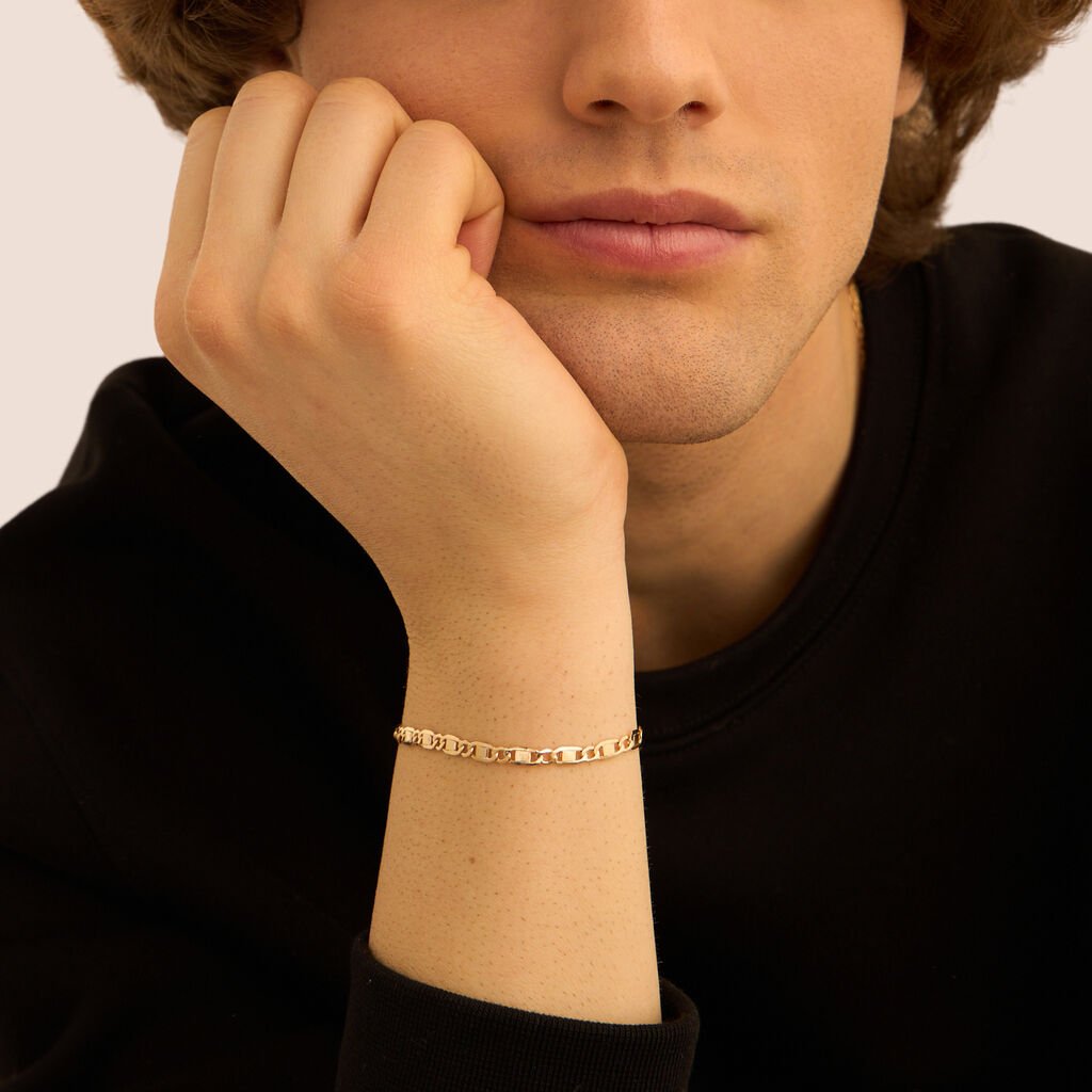 Bracciale Stroili L'homme Or Oro Maglia Plaquette