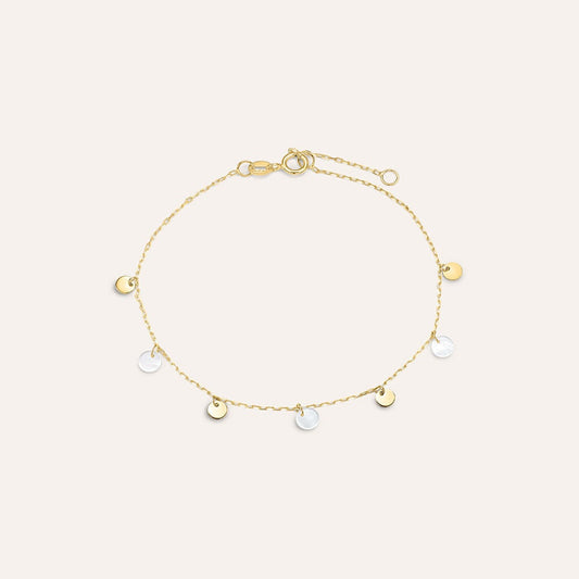 Bracciale Stroili Beverly Oro Giallo 9 Kt Madreperla Bianca