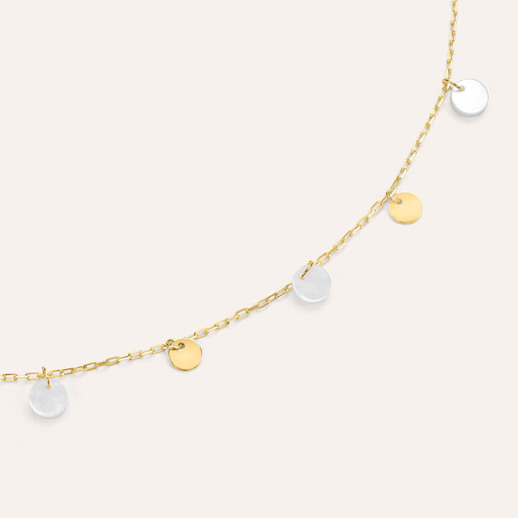 Bracciale Stroili Beverly Oro Giallo 9 Kt Madreperla Bianca