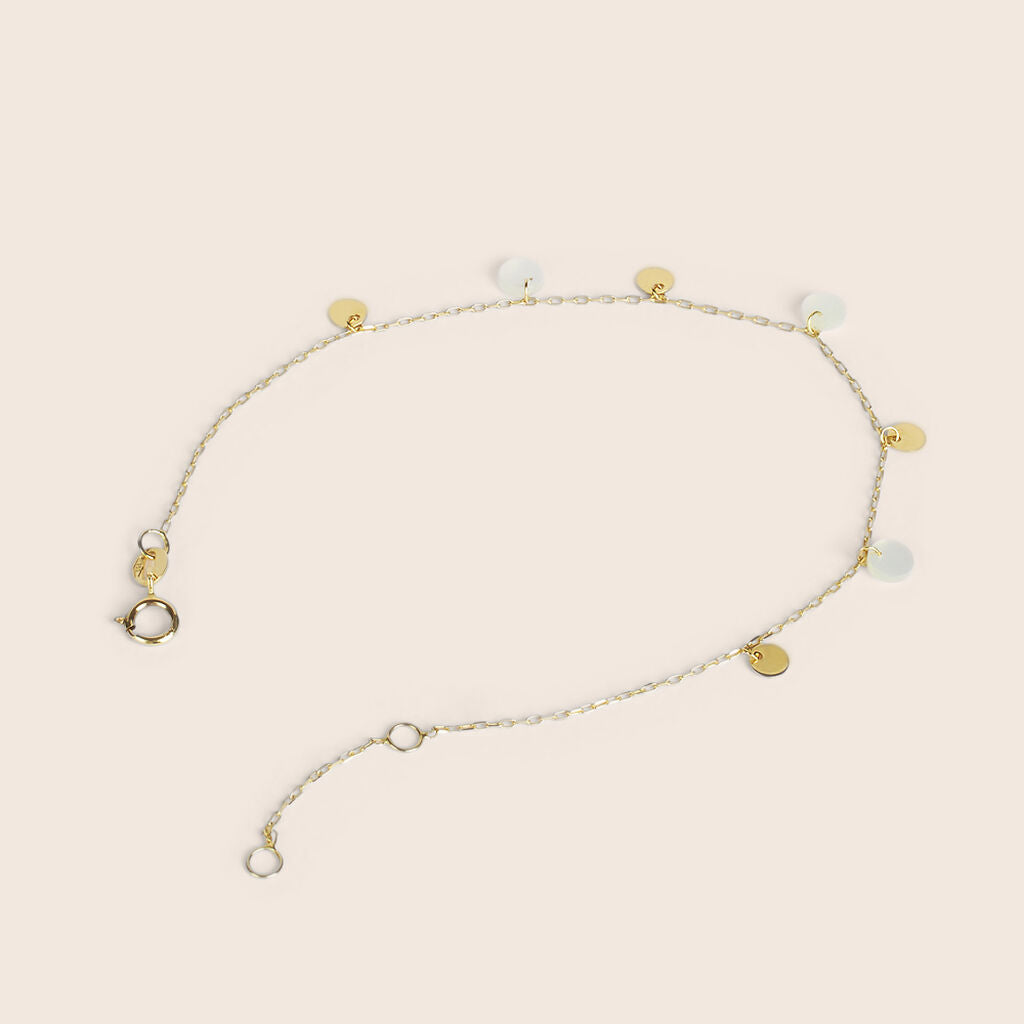 Bracciale Stroili Beverly Oro Giallo 9 Kt Madreperla Bianca