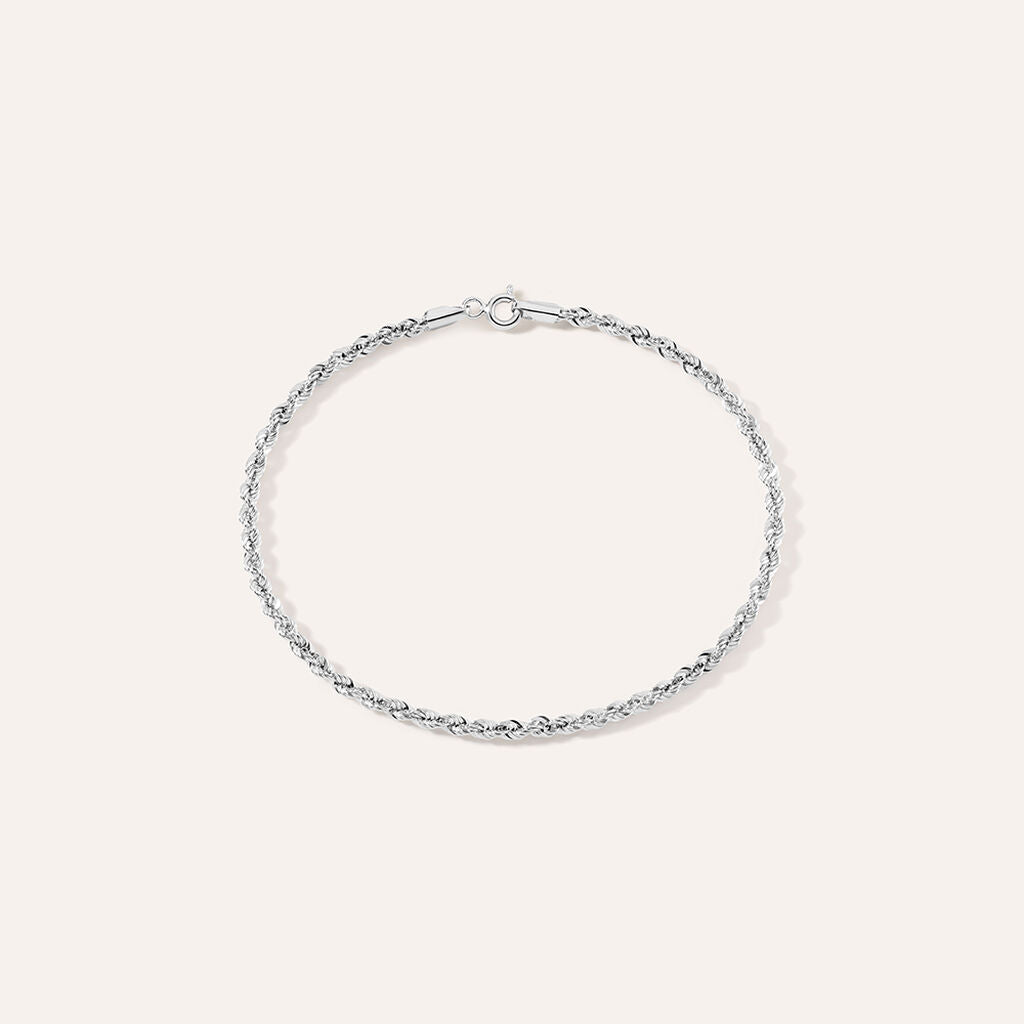 Bracciale Unisex Stroili L'Homme Or Oro Bianco 9 Kt Fune
