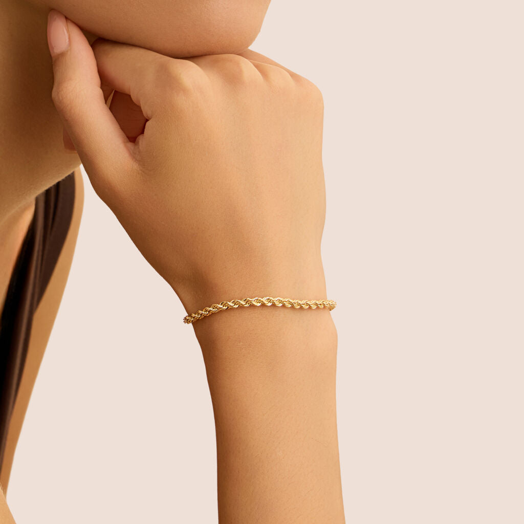 Bracciale Stroili Round Meshes Oro 9 Kt Maglia Corda