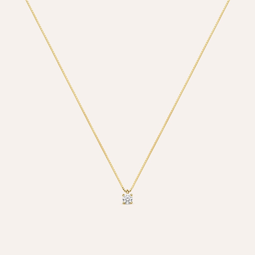 Collana Stroili Claire Punto Luce Oro Giallo 9 Kt Maglia Veneziana