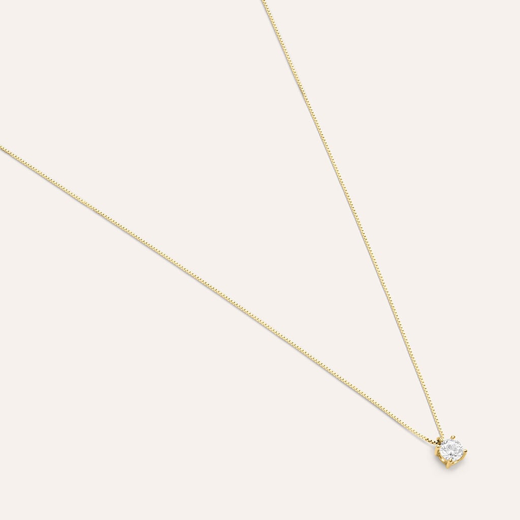 Collana Stroili Claire Punto Luce Oro Giallo 9 Kt Maglia Veneziana