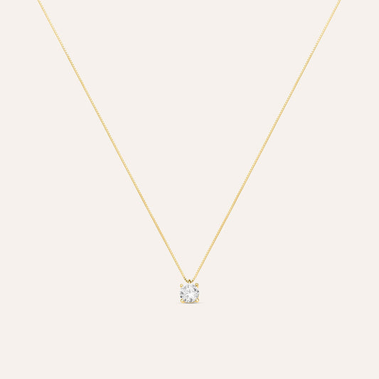 Collana Stroili Claire Punto Luce Maglia Veneziana Oro Giallo 9 Kt Cubic Zirconia