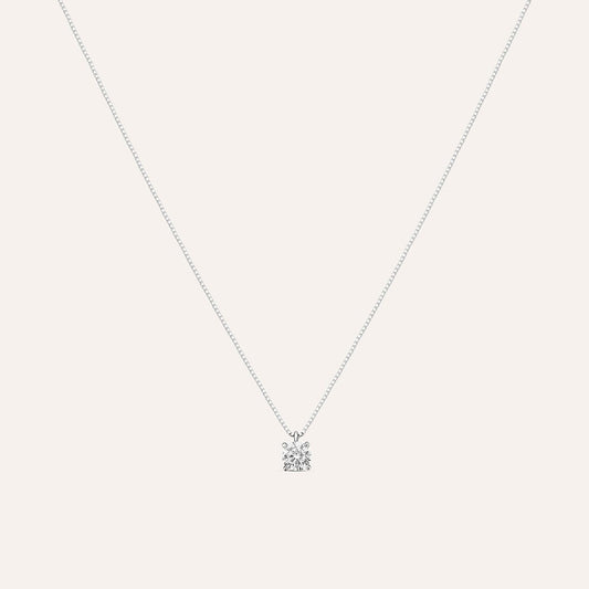 Collana Stroili Claire Punto Luce Oro Bianco 9 Kt Maglia Veneziana Cubic Zirconia