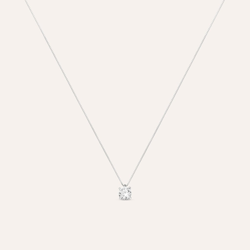 Collana Stroili Claire Punto Luce Oro Bianco 9 Kt