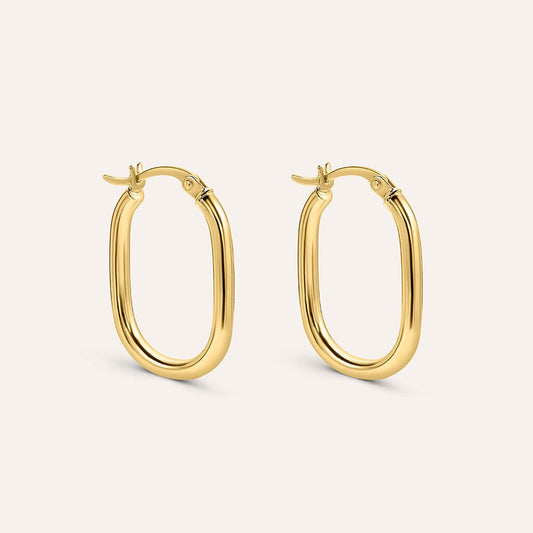 Orecchini Boccole Ovali Stroili Toujours Oro 9 Kt