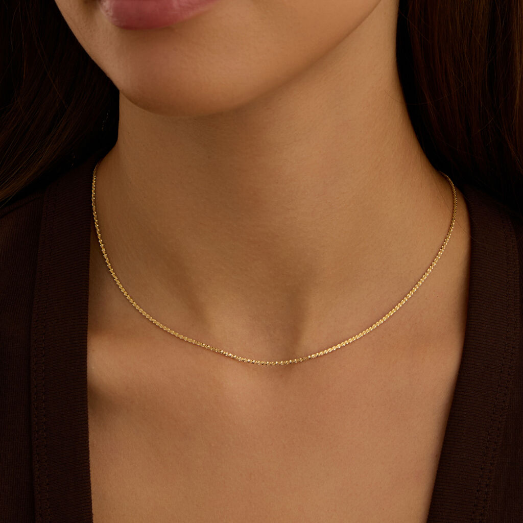 Collana Stroili Poeme Oro Giallo 9 Kt maglia Margarita