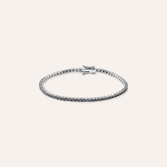 Bracciale Tennis Stroili Silver Elegance Argento Cubic Zirconia Neri