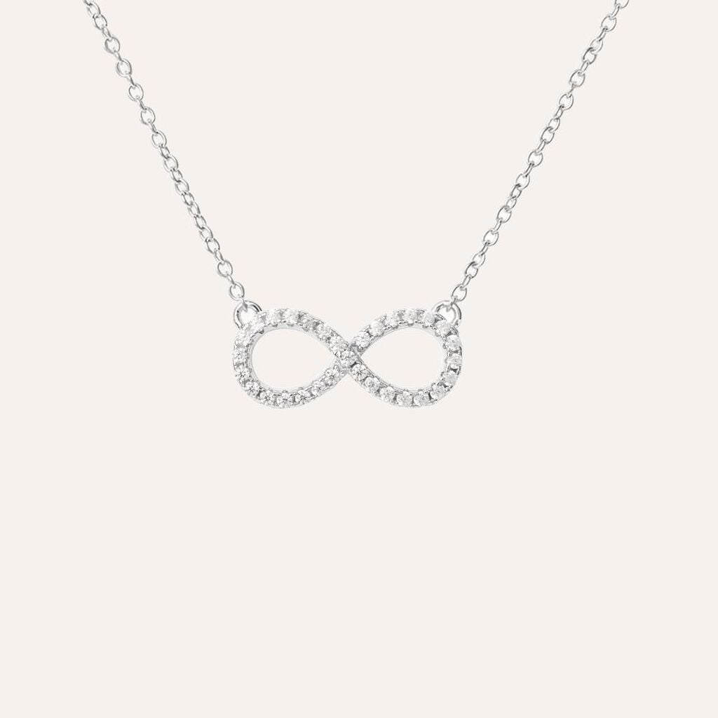 Collana Stroili Silver Moments Argento Pendente Infinito Cubic Zirconia