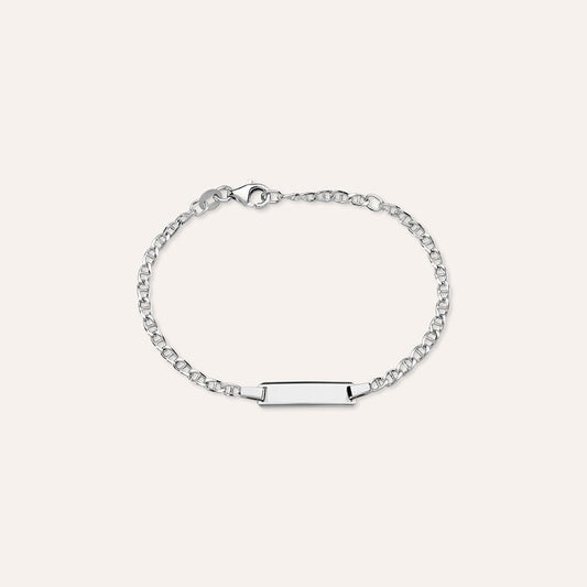 Bracciale Bimbo Stroili Silver Baby Argento Maglia Marinara Con Targhetta