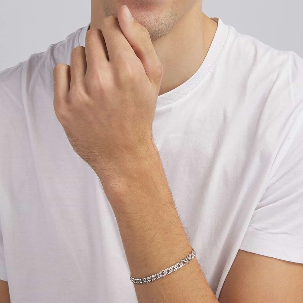 Bracciale Uomo Stroili Gentleman Argento Catena A Maglia Grumetta Cubana