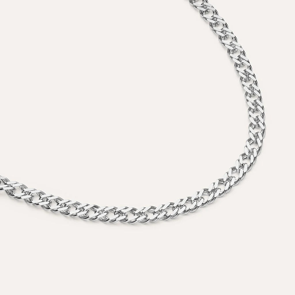 Bracciale Uomo Stroili Gentleman Argento Catena A Maglia Grumetta Cubana